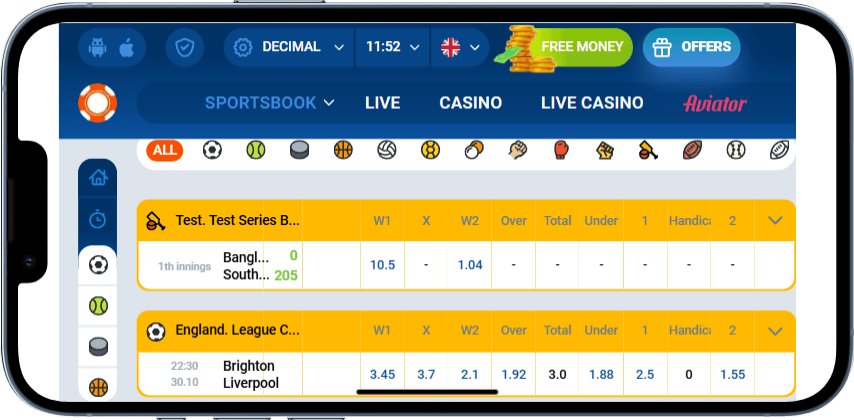 MostBet mobile